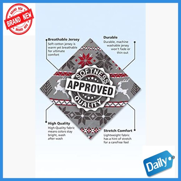 Nordic Print Christmas Pajama Set, Cotton Blend, Snug Fit, Family Matching - Picture 7 of 7